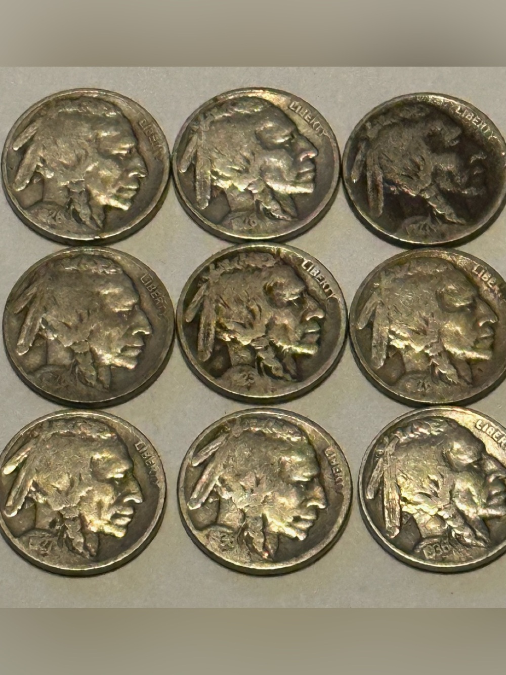 Buffalo Nickel  Lot US Nickels (x9)